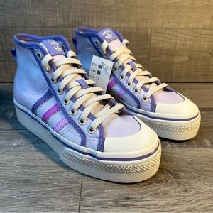 Adidas Nizza Platform Mid Woman’s Shoes ‘Almost Pink Pulse Lilac’